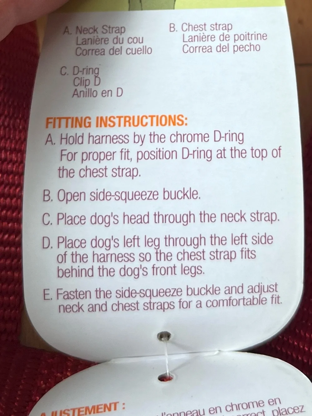 Petmate Deluxe Signature Burnt Orange Nylon Dog Harness